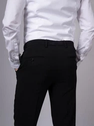 Hirschthal Anzugsakko Herren 2-Knopf Sakko Regular-Fit Schwarz/Weiß/Grau