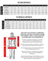 Anzugsakko Herren 2-Knopf Sakko oder Business Anzug mit Anzughose, Regular-Fit (Sakko und Hose in verschiedenen Gren kombinierbar) in klassischem Design, mit Kleidersack
