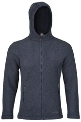 Engel Jacke mit Kapuze Merino Wollfleece Dunkelblau