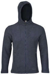 Engel Jacke mit Kapuze Merino Wollfleece Dunkelblau