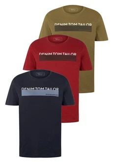 TOM TAILOR Denim T-Shirt Dreierpack