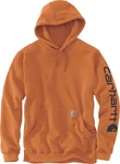 Carhartt Midweight Sleeve Logo Hoodie schwarz-orange
