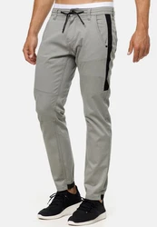 Indicode Chinohose Bruno Grau/Hellgrau/Khaki