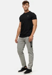 Indicode Chinohose Bruno Grau/Hellgrau/Khaki