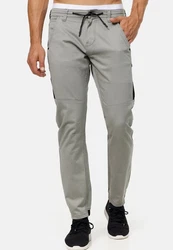 Indicode Chinohose Bruno Grau/Hellgrau/Khaki