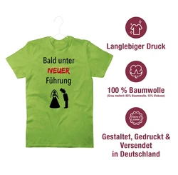Shirtracer T-Shirt Bald unter neuer Führung JGA Männer Neonfarben/Grün/Gelb