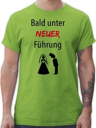 Shirtracer T-Shirt Bald unter neuer Führung JGA Männer Neonfarben/Grün/Gelb
