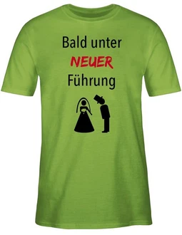 Shirtracer T-Shirt Bald unter neuer Führung JGA Männer Neonfarben/Grün/Gelb Shirtracer T-Shirt Bald unter neuer Führung JGA Männer Neonfarben/Grün/Gelb