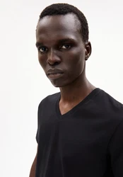 Armedangels T-Shirt JAAMES V-NECK (1) Schwarz