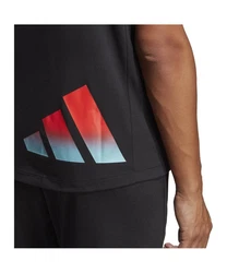 adidas Performance T-Shirt 3Bar Dunkelgrau/Grau/Schwarz/Dunkelblau