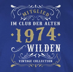Shirtracer T-Shirt Mitglied im Club der alten Wilden 1974 Blau