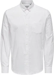 ONLY & SONS Langarmhemd ONSALVARO SLIM LS OXFORD SHIRT NOOS wei