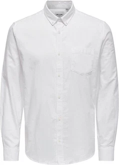 ONLY & SONS Langarmhemd ONSALVARO SLIM LS OXFORD SHIRT NOOS wei