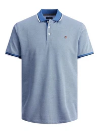 T-Shirt Polo T-Shirt Pique Kurzarm Hemd Basic JPRBLUWIN 5525 in Blau