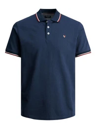 T-Shirt Polo T-Shirt Pique Kurzarm Hemd Basic JPRBLUWIN 5525 in Navy