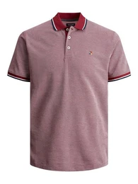 T-Shirt Polo T-Shirt Pique Kurzarm Hemd Basic JPRBLUWIN 5525 in Rot