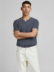 Jack & Jones T-Shirt Splitneck Tee Navy (5545)