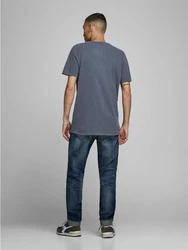 Jack & Jones T-Shirt Splitneck Tee Navy (5545)