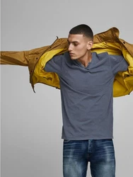 Jack & Jones T-Shirt Splitneck Tee Navy (5545)
