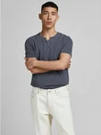 Jack & Jones T-Shirt Splitneck Tee Navy (5545)