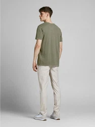 Jack & Jones T-Shirt Splitneck Tee Grün (5545)