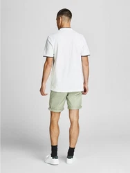 JACK & JONES Herren Polo T-Shirt Pique Hemd JJEPAULOS Weiß