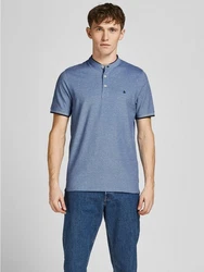 JACK & JONES Herren Polo T-Shirt Pique Hemd JJEPAULOS Blau