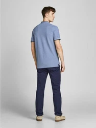 JACK & JONES Herren Polo T-Shirt Pique Hemd JJEPAULOS Blau