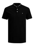 JACK & JONES Herren Polo T-Shirt Pique Hemd JJEPAULOS schwarz/weiß
