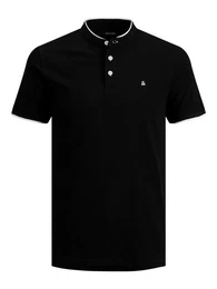 Poloshirt Polo T-Shirt Pique Kurzarm Basic Hemd JJEPAULOS 5527 in Schwarz-2