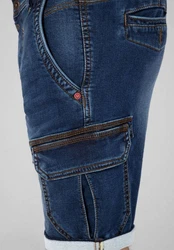 TIMEZONE Cargoshorts Cargo Jeans Shorts Kurze Bermuda Hose (5512) Blau