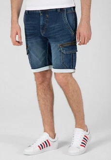 TIMEZONE Cargoshorts Cargo Jeans Shorts Kurze Bermuda Hose (5512) Blau