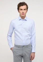 Eterna Langarmhemd SLIM FIT Businesshemd Hellblau