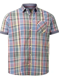 Kurzarmhemd DUKE TUTHAM mit Details in Chambray