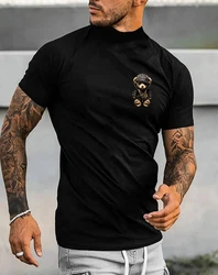 RMK T-Shirt Herren Teddy Bear Schwarz/Dunkelblau