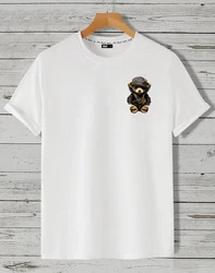 RMK T-Shirt Herren Teddy Bear Dunkelblau/Weiß/Grau