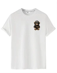RMK T-Shirt Herren Teddy Bear Dunkelblau/Weiß/Grau