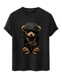 RMK T-Shirt Herren Teddy Bear Schwarz/Braun/Beige RMK T-Shirt Herren Teddy Bear Schwarz/Braun/Beige