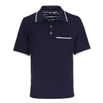 modAS Poloshirt Herren T-Shirt mit Knopfleiste Dunkelblau/Blau
