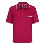 modAS Poloshirt Herren T-Shirt mit Knopfleiste Dunkelrot/Rosa/Bordeaux