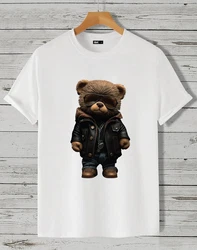 RMK T-Shirt Herren Shirt Rundhals Basic Druck Braun