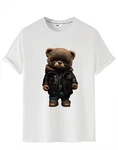 RMK T-Shirt Herren Shirt Rundhals Basic Druck Braun