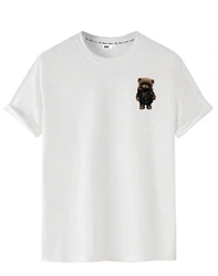 RMK T-Shirt Herren Shirt Rundhals Basic Druck Braun/Weiß/Dunkelblau