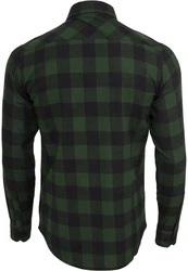 URBAN CLASSICS T-Shirt Urban Classics Herren Checked Flanell Shirt Grün/Dunkelgrün