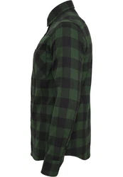 URBAN CLASSICS T-Shirt Urban Classics Herren Checked Flanell Shirt Grün/Dunkelgrün