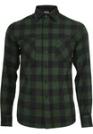 URBAN CLASSICS T-Shirt Urban Classics Herren Checked Flanell Shirt Grün/Dunkelgrün