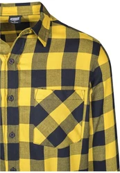 URBAN CLASSICS T-Shirt Urban Classics Herren Checked Flanell Shirt Gelb
