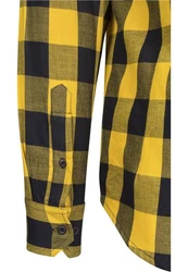 URBAN CLASSICS T-Shirt Urban Classics Herren Checked Flanell Shirt Gelb