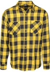 URBAN CLASSICS T-Shirt Urban Classics Herren Checked Flanell Shirt Gelb