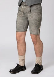 Stockerpoint Trachtenlederhose Oliver Braun/Hellgrau/Grau/Khaki/Creme